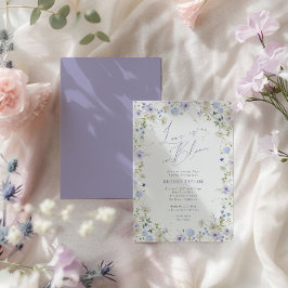 Liefde in bloei bloemig Paarse groene bruids Show Kaart