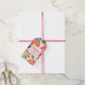 Liefde in bloei bloemig Vrijgezellenfeest dank u g Cadeaulabel (Met Touw)