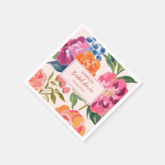 Liefde in bloei bloemig Vrijgezellenfeest Tafeldec Servet (Hoek)