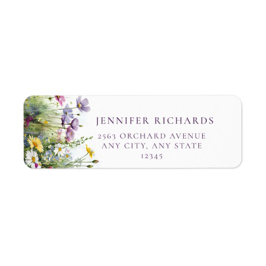 Liefde in bloei | Bloemige retouradreslabels Etiket (Voorkant)