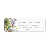 Liefde in Bloei | Bloemige Retouradresstickers Etiket (Voorkant)