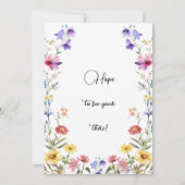 Liefde in bloei bloemige wilde bloemen bruidsmeisj kaart (Achterkant)