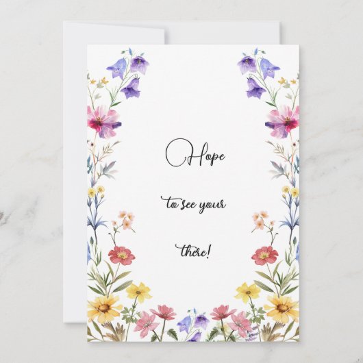 Liefde in bloei bloemige wilde bloemen bruidsmeisj kaart (Achterkant)
