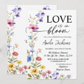 Liefde in bloei bloemige wilde bloemen bruidsmeisj kaart (Voorkant / Achterkant)