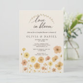 Liefde in Bloei Boho Koppels Bruisfeest  Kaart (Staand voorkant)