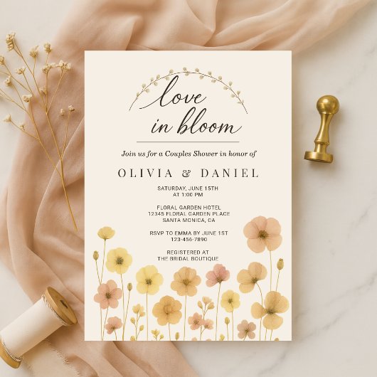 Liefde in Bloei Boho Koppels Bruisfeest  Kaart