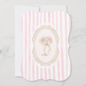 Liefde in Bloei Bow Champagne Bruidsdiner Kaart (Achterkant)