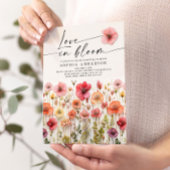 Liefde in bloei bruids doucheuitnodiging Kaart