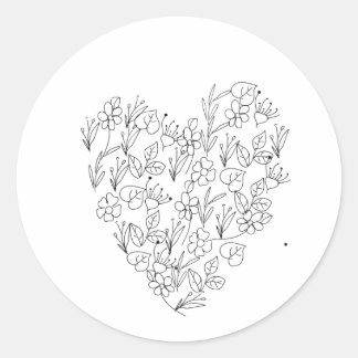 Liefde in Bloei: Decoratieve Envelopzegels Ronde Sticker