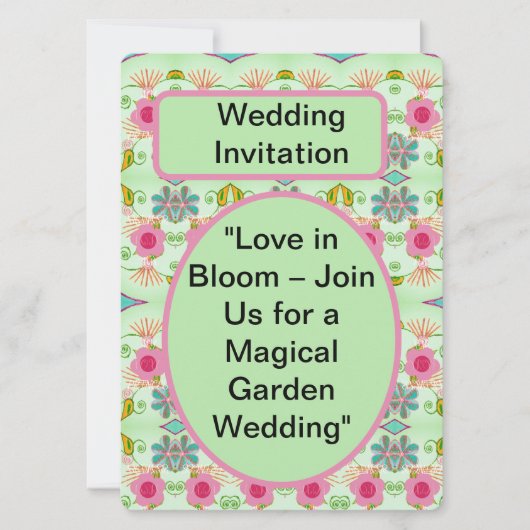 Liefde in Bloei: Doe mee met ons Magische Tuineven Kaart (Voorkant)