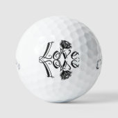 Liefde in bloei: een creatieve belettering golfballen (Voorkant)