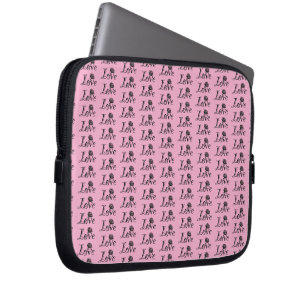 Liefde in bloei: een creatieve belettering laptop sleeve