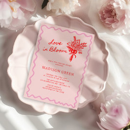 Liefde in bloei grillig handgeschreven Vrijgezelle Kaart