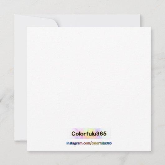 Liefde in bloei - Groene Plant kalligrafie Kaart (Achterkant)