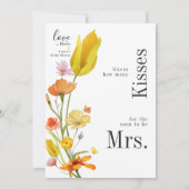 Liefde in Bloei Hoeveel Kussen Vrijgezellenfeest K Kaart (Achterkant)