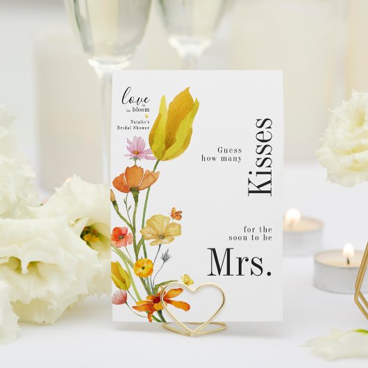 Liefde in Bloei Hoeveel Kussen Vrijgezellenfeest K Kaart