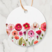 Liefde in Bloei Kleurrijk Vrijgezellenfeest Dank U Bedankjes Labels (Achterkant)