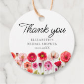 Liefde in Bloei Kleurrijk Vrijgezellenfeest Dank U Bedankjes Labels (Voorkant)