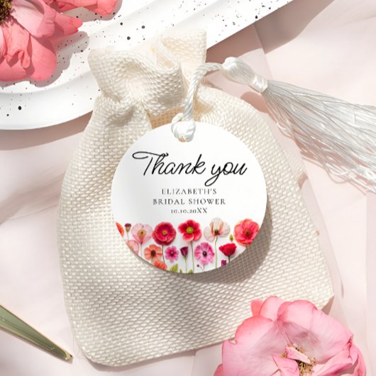 Liefde in Bloei Kleurrijk Vrijgezellenfeest Dank U Bedankjes Labels