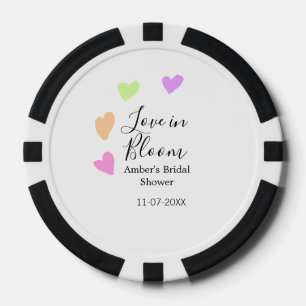 Liefde in bloei kleurrijke hart bruiloft naam da poker chips