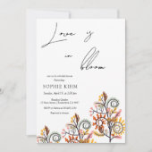 Liefde in bloei Kleurrijke tak Vrijgezellenfeest Kaart (Voorkant)