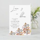 Liefde in bloei Kleurrijke tak Vrijgezellenfeest Kaart (Staand voorkant)