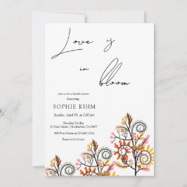 Liefde in bloei Kleurrijke tak Vrijgezellenfeest Kaart