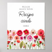 Liefde in bloei Laat je recept Kaart hier Poster (Voorkant)