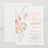 Liefde in bloei lente bruids douche uitnodiging (Voorkant / Achterkant)