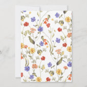 Liefde in bloei lente wilde bloem Vrijgezellenfees Kaart (Achterkant)