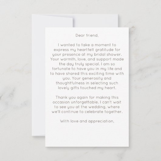 Liefde in bloei lente zomer bruidsmeisjesfeest bedankkaart (Achterkant)