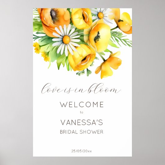 Liefde in bloei lente zomer vrijgezellenfeest welk poster (Voorkant)