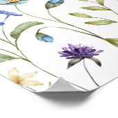 Liefde in bloei Lentebloem Bruiloft Poster (Hoek)