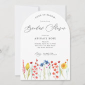 Liefde in bloei met QR-code, gebogen Vrijgezellenf Kaart (Voorkant)