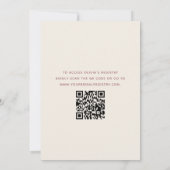 Liefde in Bloei QR Code Champagne Strik Bruidsdine Kaart (Achterkant)