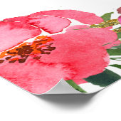Liefde in Bloei Roze Bloemen Bruidsfeest Poster (Hoek)