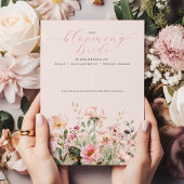 Liefde in bloei Roze Wildflower Garden Vrijgezelle Kaart