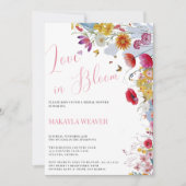 liefde in bloei rustieke Wildflower Vrijgezellenfe Kaart (Voorkant)