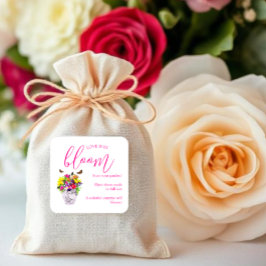 Liefde In Bloei Trouwbloem Tuin Zaden Gunst Vierkante Sticker