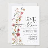 Liefde in bloei Uitnodiging, Wildflower Vrijgezell Kaart (Voorkant)