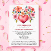 Liefde in bloei Valentijn Thema Koppel Douche Kaart