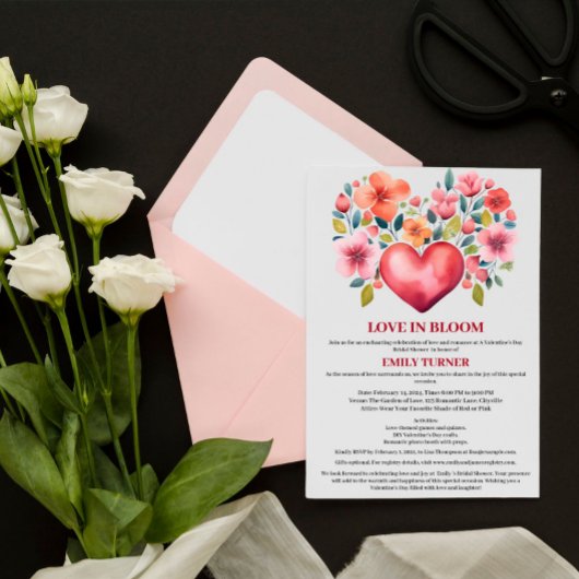 Liefde in bloei Valentijn thema Vrijgezellenfeest Kaart