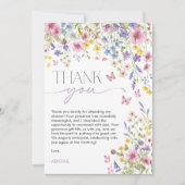 Liefde in Bloei Vlinder Bruidsborrel Bedankkaart (Voorkant)