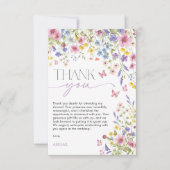 Liefde in Bloei Vlinder Bruidsfeest Bedankkaart (Voorkant)
