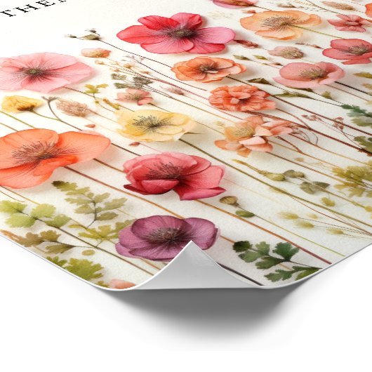 Liefde in bloei Vrijgezellenfeest bloembalk teken Poster (Hoek)