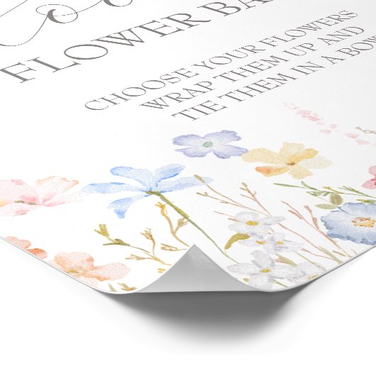 Liefde in bloei Vrijgezellenfeest bloembalk teken Poster (Hoek)