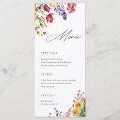 Liefde in bloei Vrijgezellenfeest Floral Menu Kaar (Voorkant)