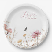 Liefde in bloei Vrijgezellenfeest Papieren Bordje (Voorkant)