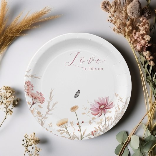 Liefde in bloei Vrijgezellenfeest Papieren Bordje