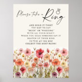 Liefde in bloei Vrijgezellenfeest ring spel teken Poster (Voorkant)